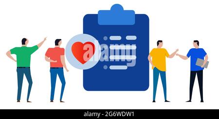 Lieblings-Wunschliste des Online-Shopping-E-Commerce Stock Vektor