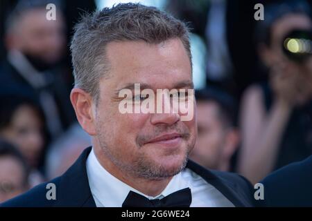 Matt Damon nimmt an der Filmvorführung „Stillwater“ während der 74. Jährlichen Filmfestspiele von Cannes am 08. Juli 2021 in Cannes, Frankreich, Teil. Sbastien Courdji/imageSPACE Credit: Imagespace/Alamy Live News Stockfoto