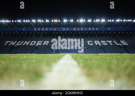 Buriram, Thailand. Juli 2021. Ein Blick auf das Buriram-Stadion vor dem AFC Champions League 2021-Spiel der Gruppe J zwischen Port FC und Kitchee SC. (Endergebnis; Port FC 1:1Kitchee SC) Credit: SOPA Images Limited/Alamy Live News Stockfoto