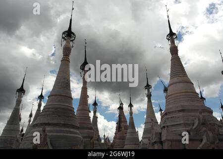 Der Kakku-Tempelkomplex im Shan-Staat, Myanmar Stockfoto