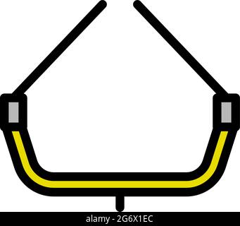 Symbol „Alpinist Seat“. Editierbare Fett Formatigte Kontur Mit Farbfüllungsdesign. Vektorgrafik. Stock Vektor