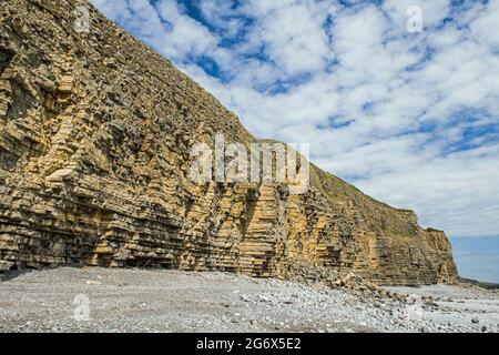 Die Klippen am Llantwit Major Beach Glamorgan Heritage Coast South Wales Stockfoto