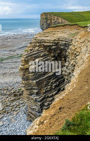 Die Klippen am Nash Point an der Glamorgan Heritage Coast. südwales Stockfoto