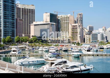 Saint George Bay auch bekannt als Zaitunay Bay, Beirut, Libanon Stockfoto