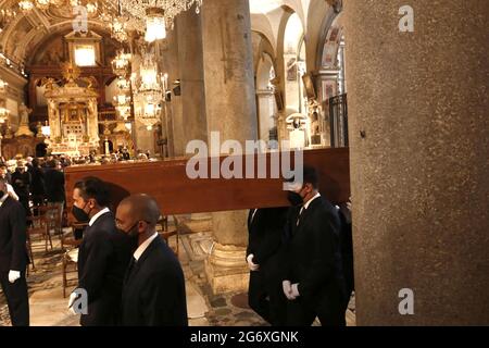 Roma, Campidoglio, chiesa ARA COELI, funerali di Rafaella Carrà Stockfoto