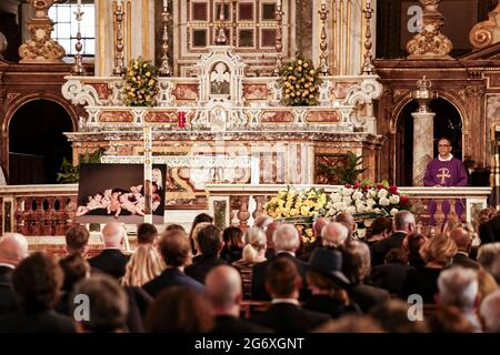 Roma, Campidoglio, chiesa ARA COELI, funerali di Rafaella Carrà Stockfoto