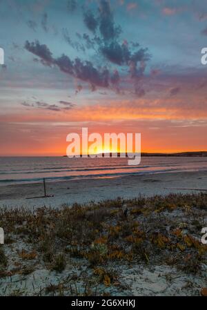 Cabras (Italien) - die touristische Küstenstadt in Sardinien Region und Insel, mit Strand, Sinis Halbinsel und Tharros archäologischen Stätte. Stockfoto