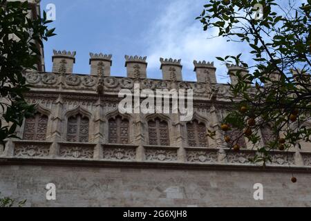 Llotja de la Seda in Valencia Stockfoto