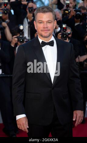 Matt Damon nimmt am 08. Juli 2021 an der Premiere von „Stillwater“ während des 74. Jährlichen Filmfestivals in Cannes im Palais des Festivals in Cannes, Frankreich, Teil. Stockfoto