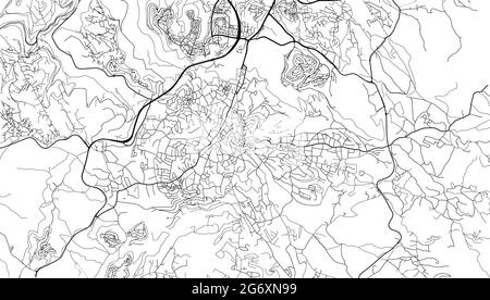 Städtischer Vektor-Stadtplan von Bethlehem, Palästina, naher Osten Stock Vektor