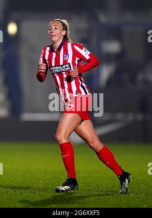 Aktenfoto vom 03-03-2021 von Atletico Madrids Toni Duggan. Ausgabedatum: Freitag, 9. Juli 2021. Stockfoto