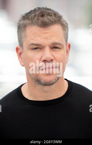 Matt Damon nimmt an der Stillwater Photocall während der 74. Jährlichen Filmfestspiele von Cannes am 08. Juli 2021 in Cannes, Frankreich, Teil. Foto von David Niviere/ABACAPRESS.COM Stockfoto