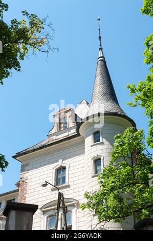 Palast in Bożków, Gmina Nowa Ruda, Kreis Kłodzko, Woiwodschaft Niederschlesien, im Südwesten Polens, Europa Stockfoto