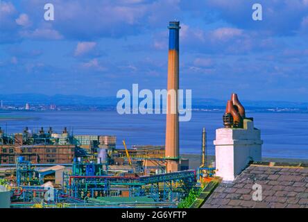 Europa, Großbritannien, Khishire, Runcorn, städtische und industrielle Landschaft, Stockfoto