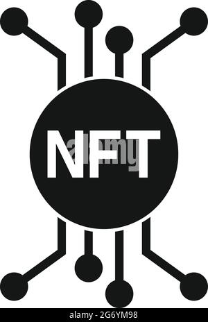 Einfacher Vektor mit NFT-Symbol. Token-Blockchain Stock Vektor