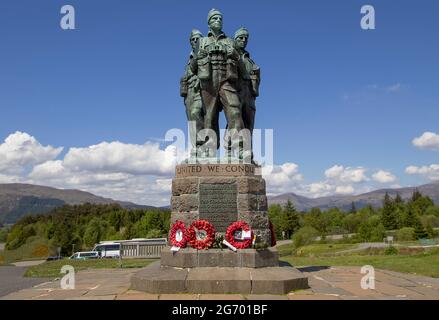 Das Commando Memorial an der Spean Bridge in den schottischen Highlands, Großbritannien Stockfoto