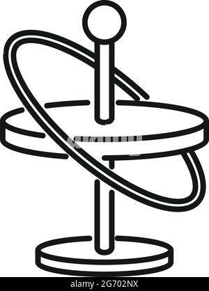 Umrissvektor für Gyroskop-Symbol. Die Dynamik des Telefons Stock Vektor
