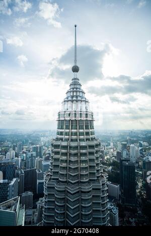 Architektur in kuala lumpur. Futuristische Türme Stockfoto