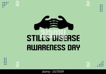 Still’s Disease Awareness Day Vektorvorlage Stock Vektor