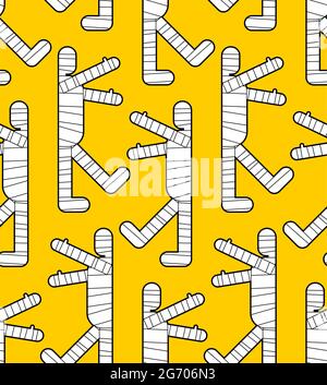 Mama läuft nahtlos. Mummy Run Hintergrund. vektor-Textur Stock Vektor