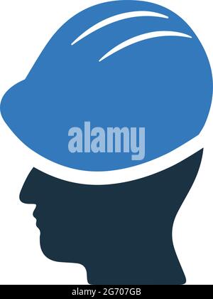 Helm, Industrie, Kopf-Symbol - ideal für die Gestaltung und Entwicklung von Websites, gedruckten Dateien und Präsentationen, Werbematerialien und viele mehr Stock Vektor
