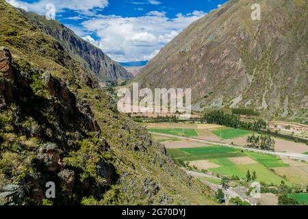 Heiliges Tal der Inkas in der Nähe von Ollantaytambo, Peru Stockfoto