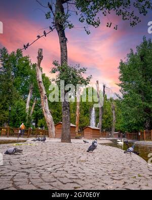 Ankara, Türkei-Mai 23 2019: Gesamtansicht des Kugulu Parks, der ein beliebter Ort in der Region Cankaya ist Stockfoto