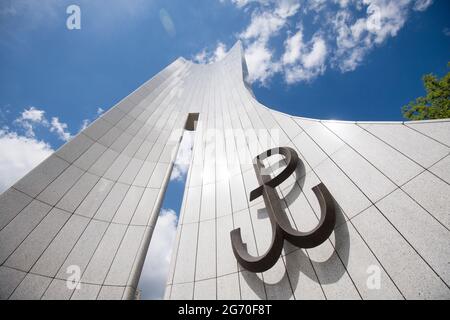 Pomnik Armii Krajowej i Polskiego Panstwa Podziemnego (Denkmal des polnischen Untergrundstaates und der Heimatarmee) in Warschau, Polen. 20. Mai 2021 © Stockfoto