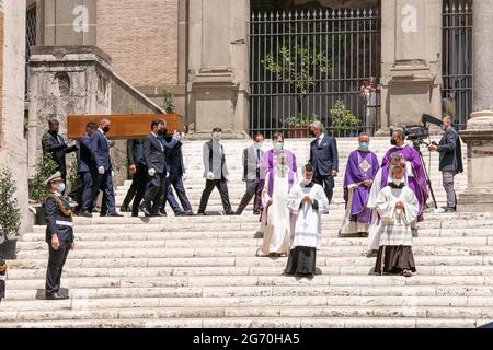 Roma-Campidoglio-Ara Coleli- Funerale di Rafaella Carrà Stockfoto