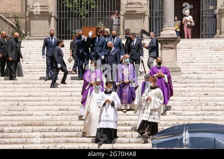 Roma-Campidoglio-Ara Coleli- Funerale di Rafaella Carrà Stockfoto