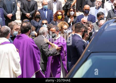 Roma-Campidoglio-Ara Coleli- Funerale di Rafaella Carrà Stockfoto