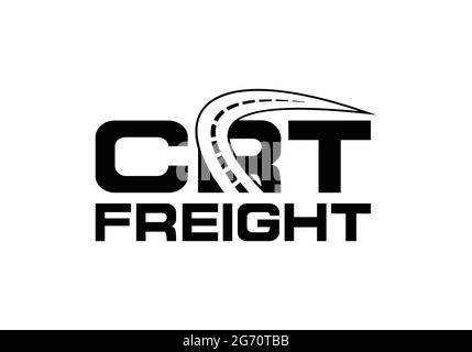 Initial Monogram Letter CRT Logo Design Vektor Vorlage C R T Letter Logo Design CRT Freight Creative Logo Design Stock Vektor