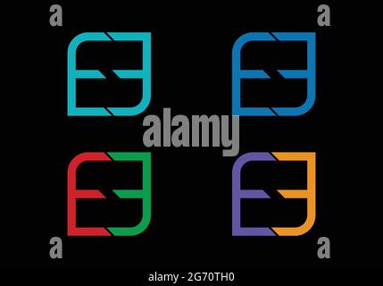 Initial Monogram Letter ESE Logo Design Vektor Vorlage E S E Letter Logo Design EES / ESE Letter Mark Electronic Electrical Logo Stock Vektor