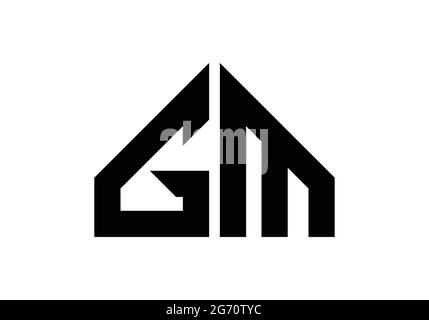 Initial Monogram Letter GM Logo Design Vektor-Vorlage G M Letter Logo Design GM Letter Based Real Estate Logo Stock Vektor