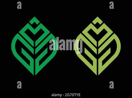 Initial Monogram Letter GMG Logo Design Vektor Vorlage GMG Letter Logo Design GMG Educational Logo Design für Sie Stock Vektor