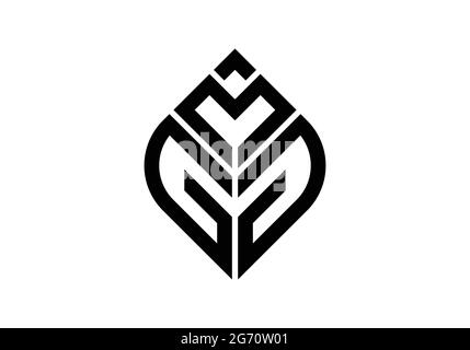 Initial Monogram Letter GMG Logo Design Vektor Vorlage GMG Letter Logo Design GMG Educational Logo Design für Sie Stock Vektor