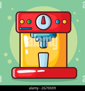 Kaffeemaschine isoliert Cartoon-Vektor-Illustration in flachem Stil Stock Vektor