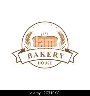 Bäckerei Shop Logo, Zeichen, Vorlage, Emblem, Vektor-Design Stock Vektor