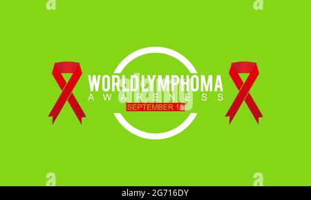 Tag des Bewusstseins für das Lymphom wird jedes Jahr am september beobachtet. Banner, Poster, Karte, Hintergrunddesign. Sensibilisierung für Lymphom. Stock Vektor