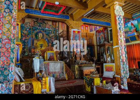 Tabo, Indien - 2021. Juni: Blick auf das Tabo-Kloster im Dorf Tabo am 1. Juli 2021 im Spiti-Tal, Himachal Pradesh, Indien. Stockfoto