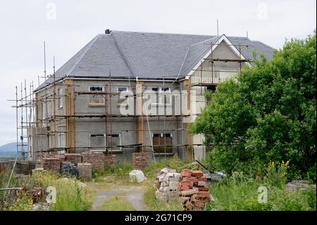 Luxus neues Haus in ländlicher Umgebung gebaut Stockfoto