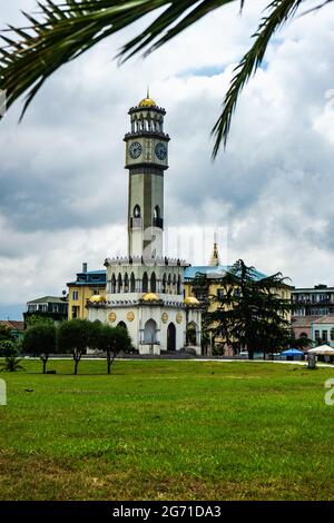 30. JUNI 2021, BATUMI, GEORGIA: Batumi Old Port Lighthouse Stockfoto