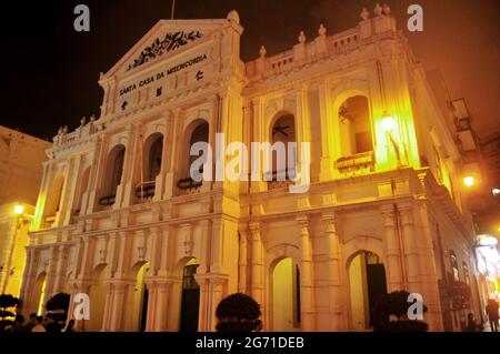 Ruinen der santa casa da misericordia von macau oder das alte Heilige Haus der Barmherzigkeit für makanesische Menschen und ausländische Reisende, die am 19. April nach Macau reisen, Stockfoto