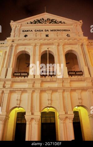 Ruinen der santa casa da misericordia von macau oder das alte Heilige Haus der Barmherzigkeit für makanesische Menschen und ausländische Reisende, die am 19. April nach Macau reisen, Stockfoto