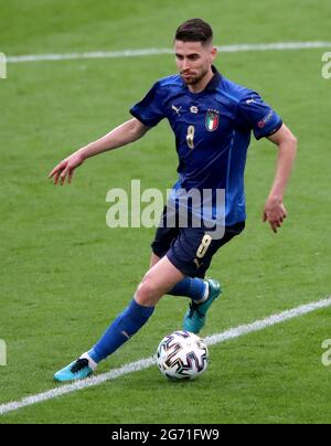 Datei-Foto vom 26-06-2021 der italienischen Jorginhos während der UEFA Euro 2020-Runde des Spiels von 16 im Wembley Stadium, London. Ausgabedatum: Samstag, 10. Juli 2021. Stockfoto