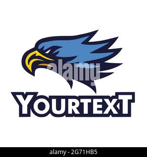 Eagle Mascot Logo Vektorvorlage Stock Vektor