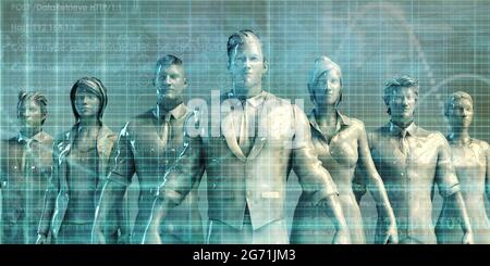 Business Wettbewerb und Gedeihen in einem wettbewerbsorientierten Umfeld Stockfoto