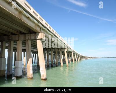 Die neue Seven Mile Bridge in Key West, Florida, USA Stockfoto