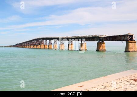 Die alte Seven Mile Bridge in Key West, Florida, USA Stockfoto