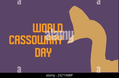 Vektorvorlage „World Cassowary Day“ Stock Vektor